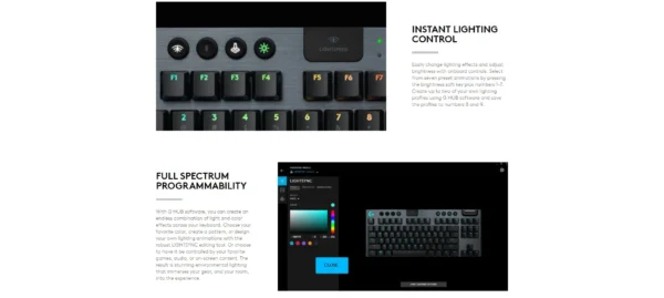 Logitech G913 TKL Tenkeyless Lightspeed Wireless RGB Mechanical Gaming Keyboard - Image 4