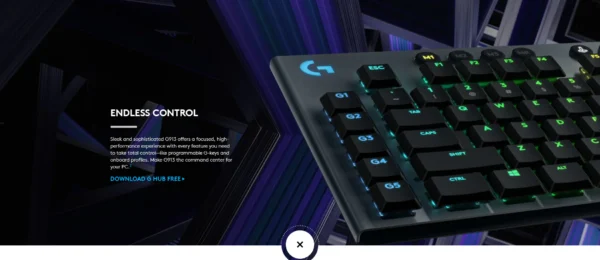 Logitech G913 Lightspeed Ultrathin Wireless RGB Mechanical Gaming Keyboard - Image 2