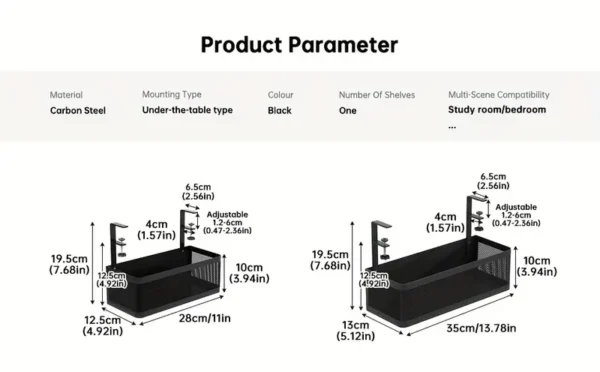 Carbon Steel Undercounter Cable Management Rack - Image 4