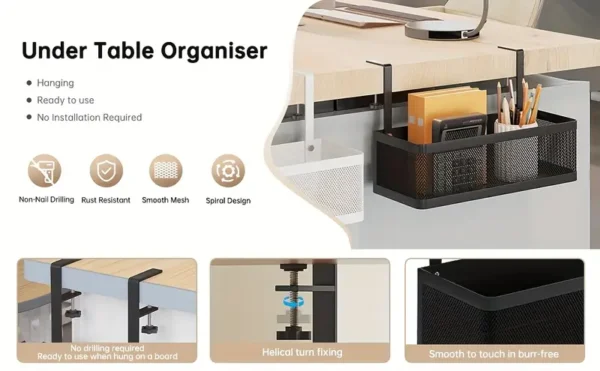 Carbon Steel Undercounter Cable Management Rack - Image 2