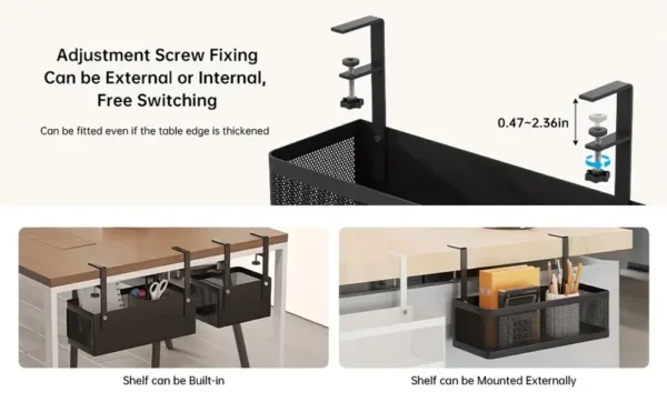 Carbon Steel Undercounter Cable Management Rack - Image 3